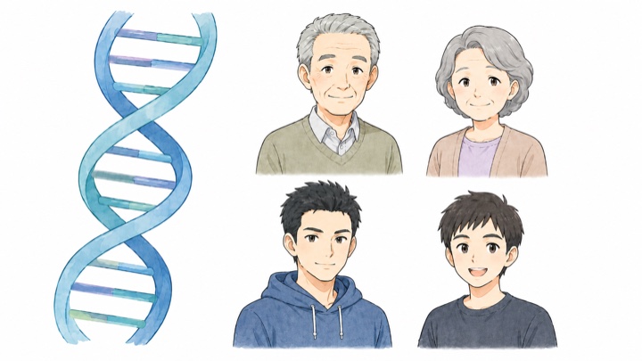 遺伝的要因を表す概念図